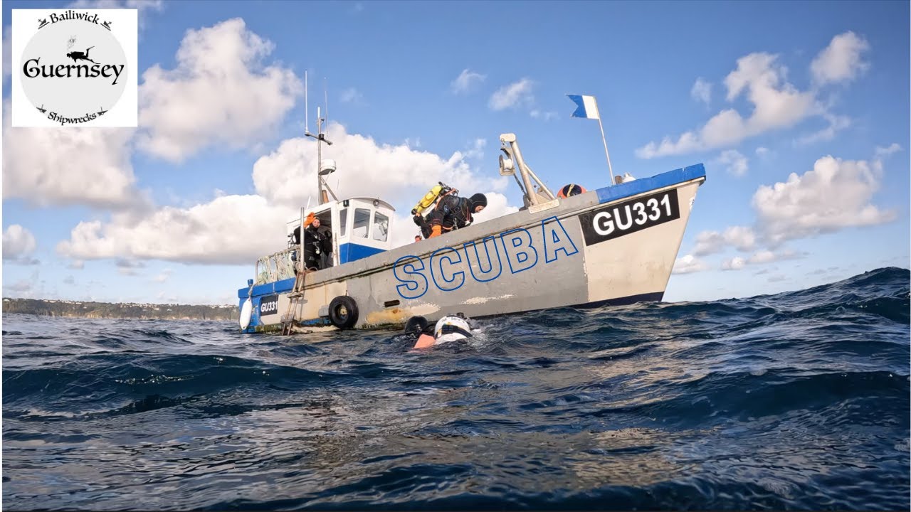 Scuba diving on old shipwrecks and scalloping around Guernsey