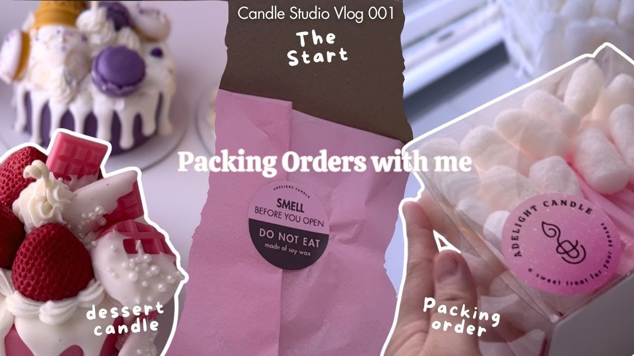 My First Candle Studio Vlog | Cozy Candle Packaging Silent Vlog