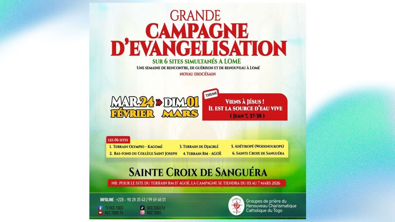 GRANDE CAMPAGNE D'ÉVANGÉLISATION DU NOYAU DIOCÉSAIN.