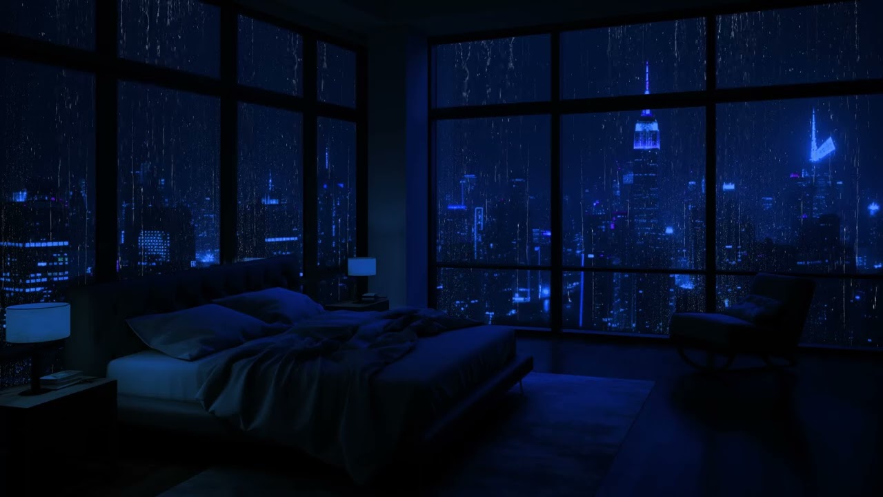 24-Hour Rain Sounds: Immerse in Rainy City Nights for Instant Sleep 🎶