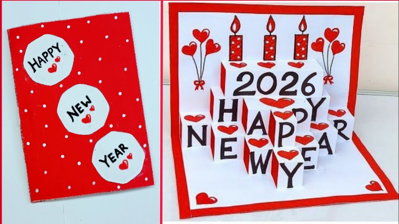 Открытка-трансформер на Новый год 2026, сделанная своими руками 🎉 Простая и красивая идея для поз...