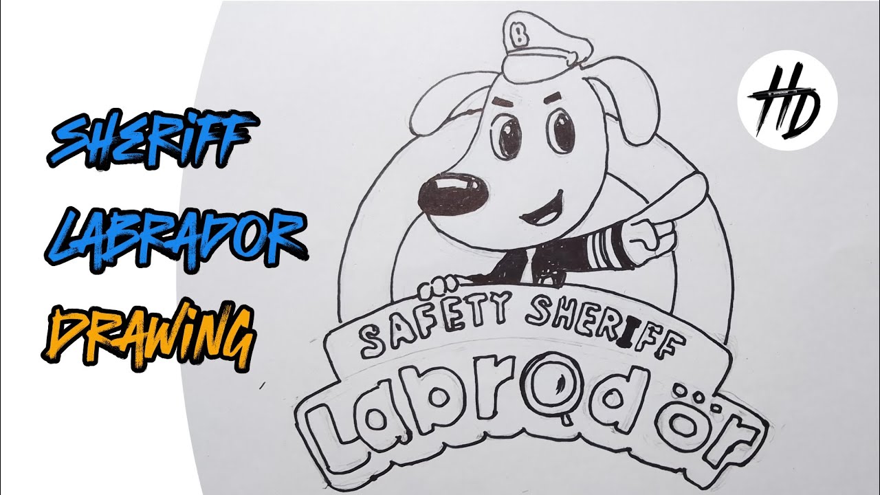 How to Draw Sheriff Labrador | Sheriff Labrador Drawing