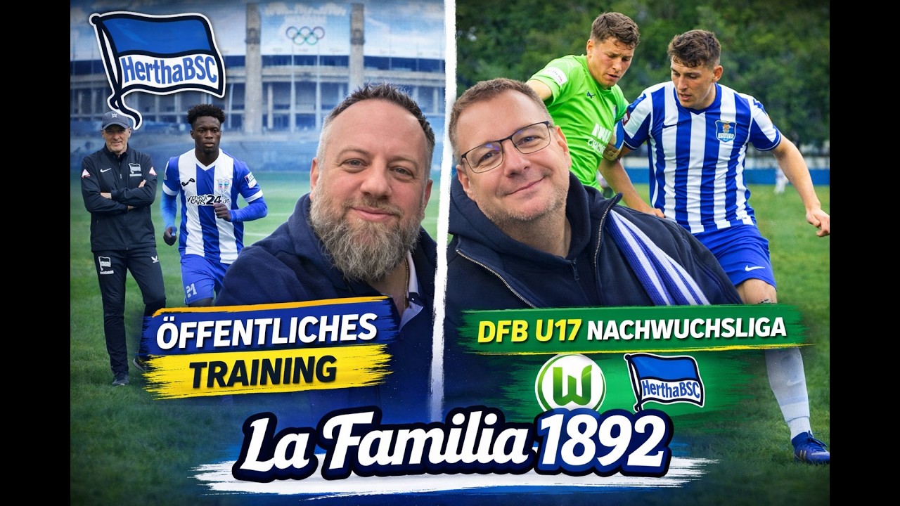 Hertha BSC Profi Training + U17 Nachwuchsliga VFL Wolfsburg vs Hertha BSC💙🤍