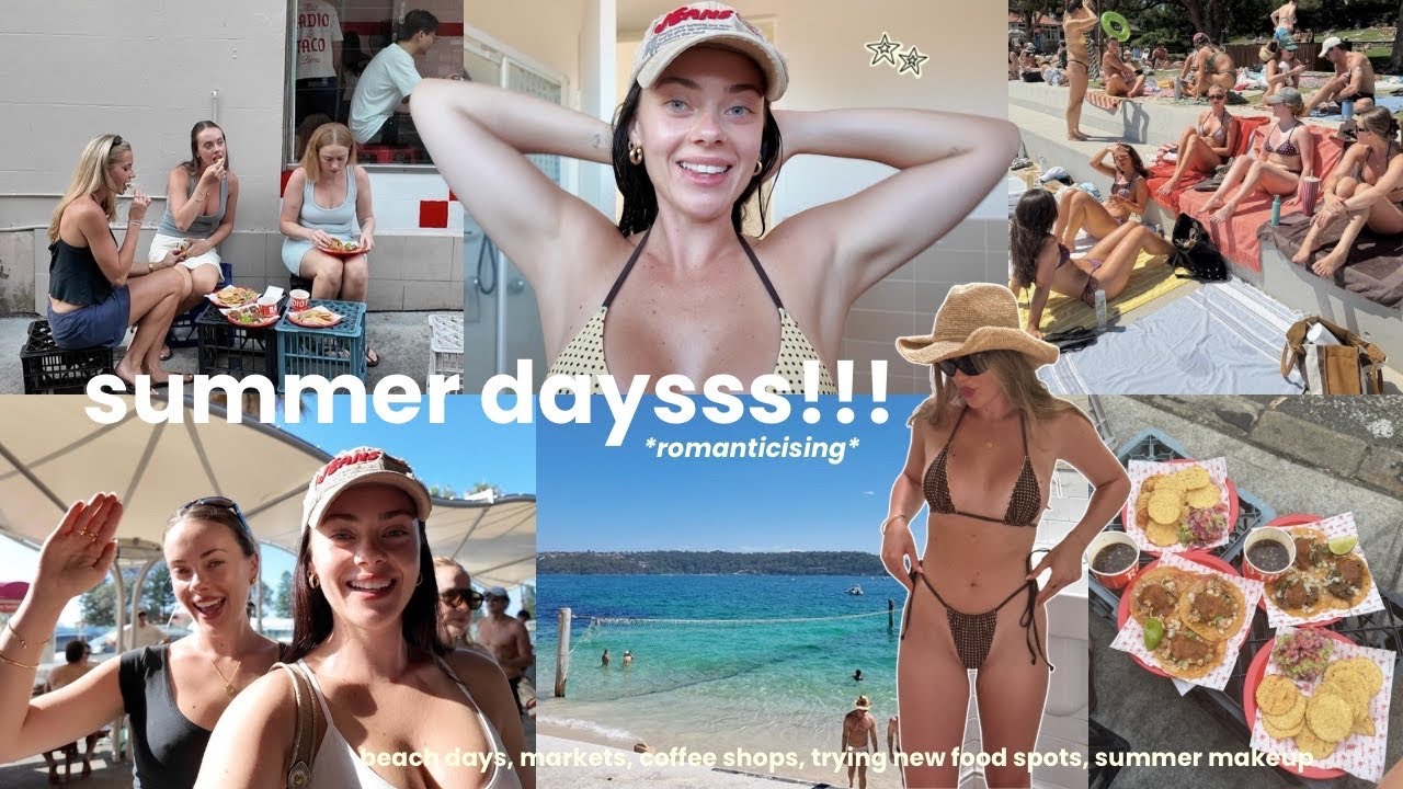 how we ROMANTICIZE our SUMMER! *vlog* beach days, girl dates, summer makeup, new food spots, markets