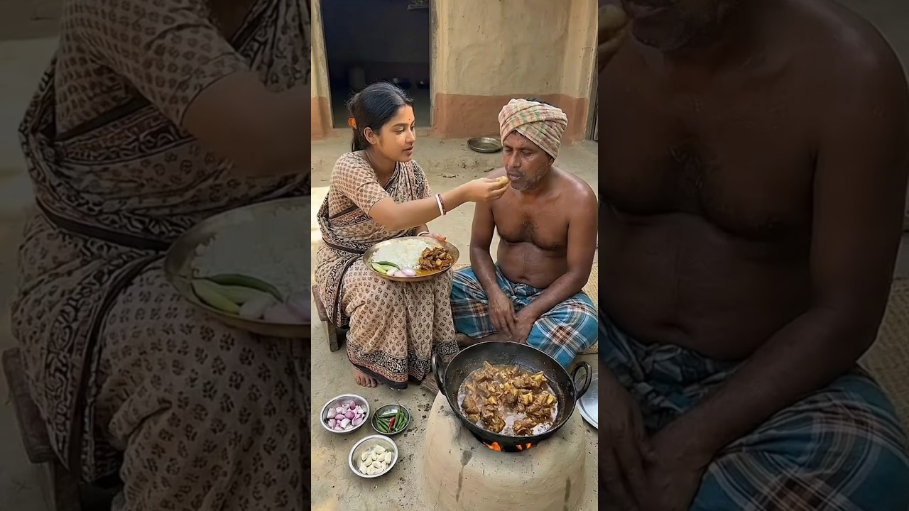 Cooking beef in a clay oven in the village courtyard | #shorts #food #cooking #recipe #BeefRecipe