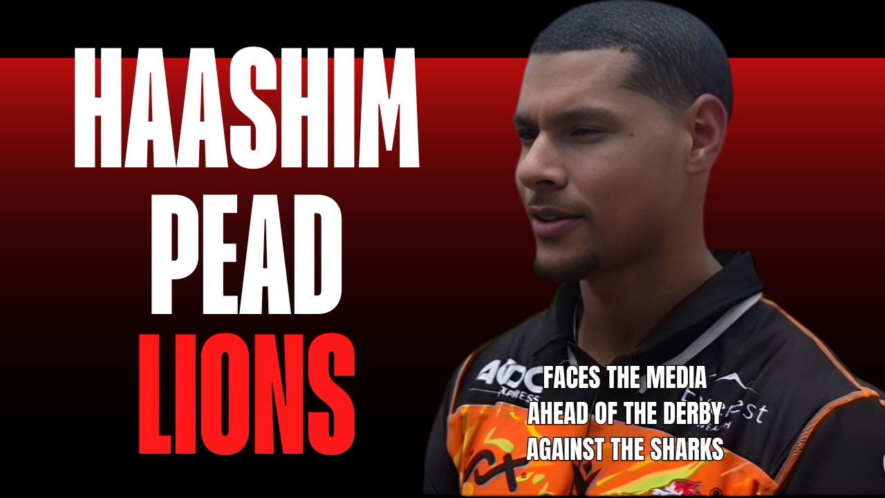 LIONS:  Haashim Pead faces the media ahead of the Sharks derby