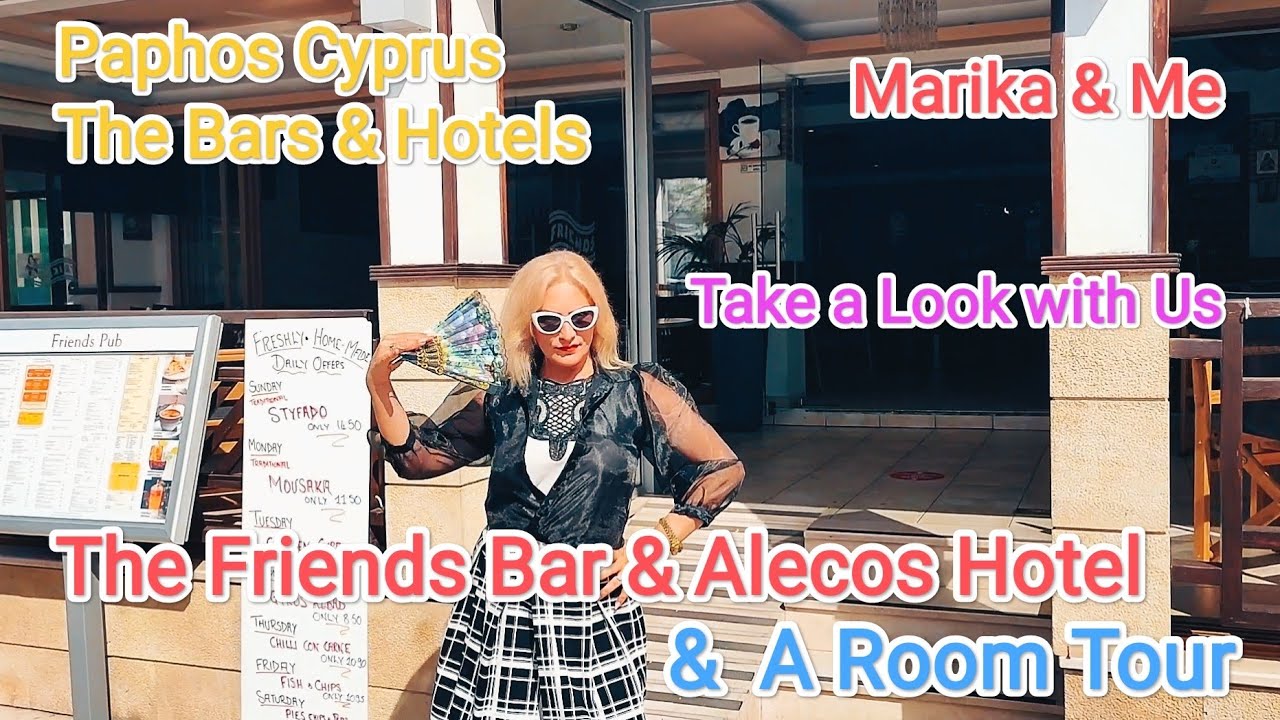Friends Bar и отель Alecos, включая тур по номеру, Като Пафос, Кипр