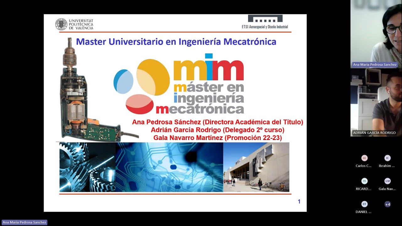 Máster Universitario en Ingeniería Mecatrónica - Webinar 2024 - UPV