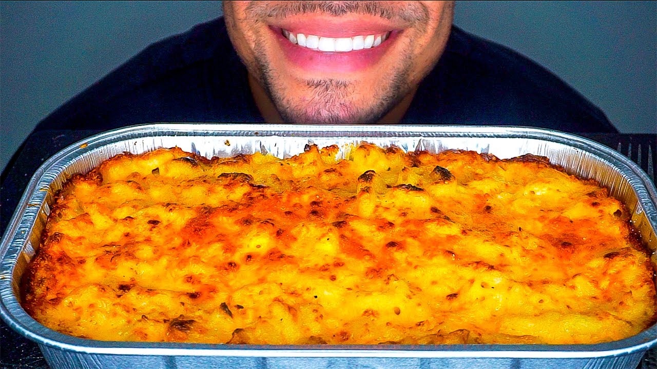 ASMR MAC N CHEESE NO TALKING EATING STIRRING FAST AND SLOW MUKBANG 먹방 BIG BITES JERRY CHEESIEST
