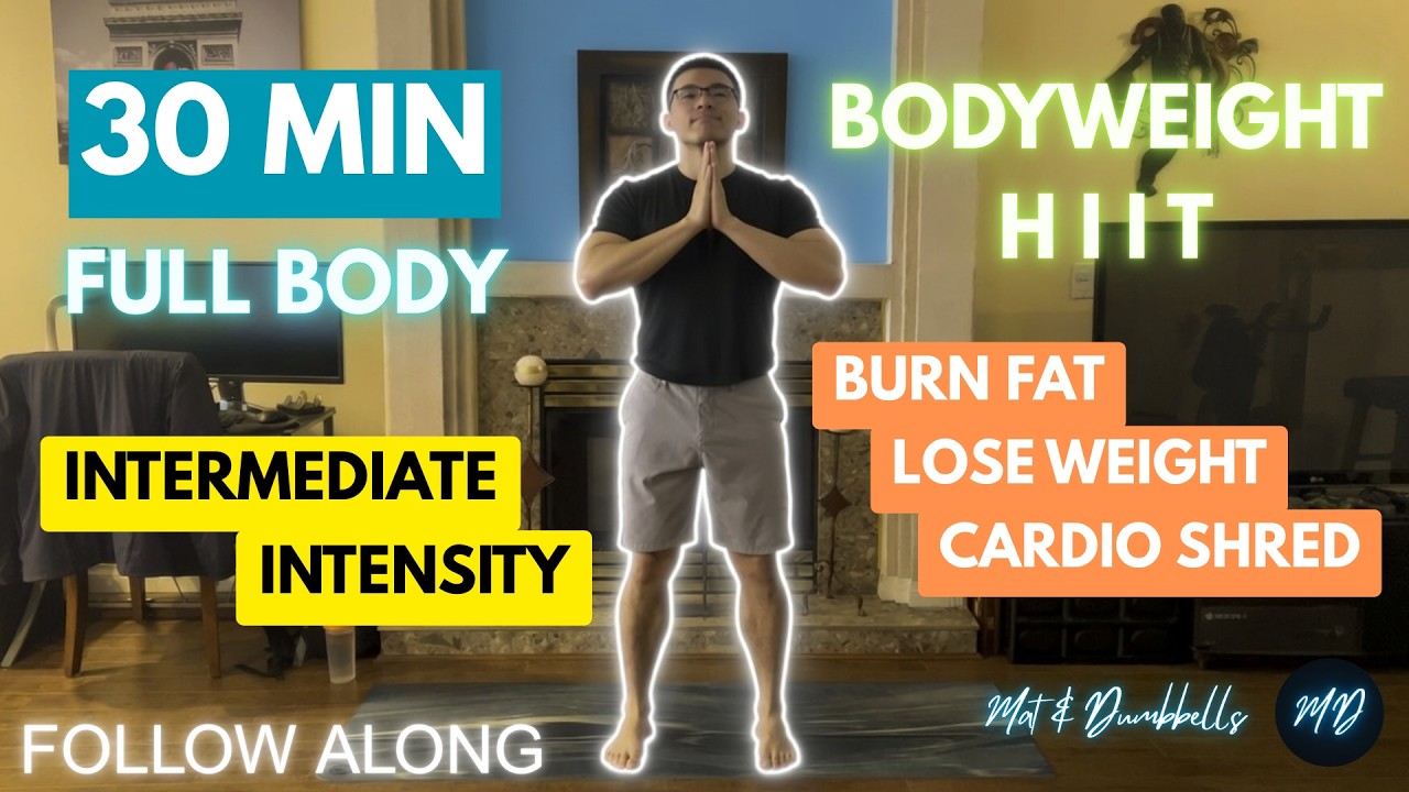 30 Min Compound HIIT Workout | Full Body Shred & Sculpt | Bodyweight Only | Intermediate Intensity