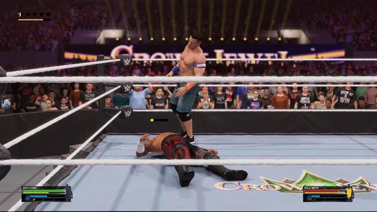 WWE 2K25 john cena vs sola sikoa