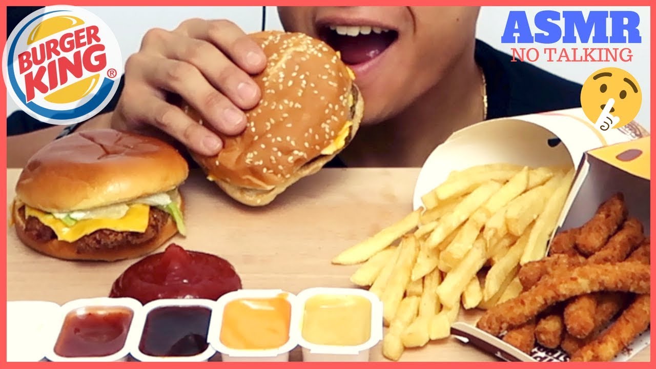 ASMR BURGER KING Whopper & Crispy Chicken +New Pretzel Fries  | NO TALKING Eating Sounds MUKBANG 먹방