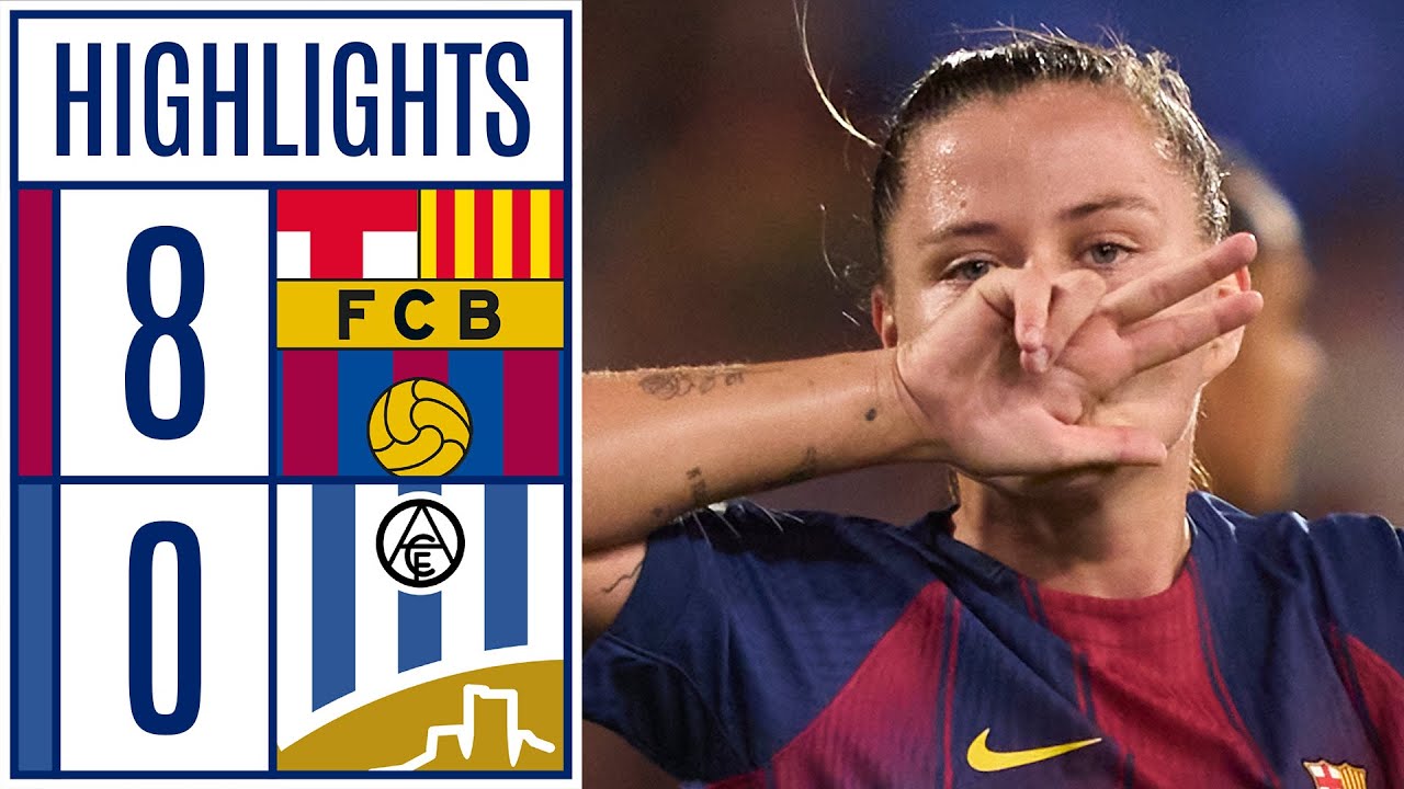 FC BARCELONA 8 - 0 ALHAMA CF ELPOZO | RESUMEN LIGA F MOEVE