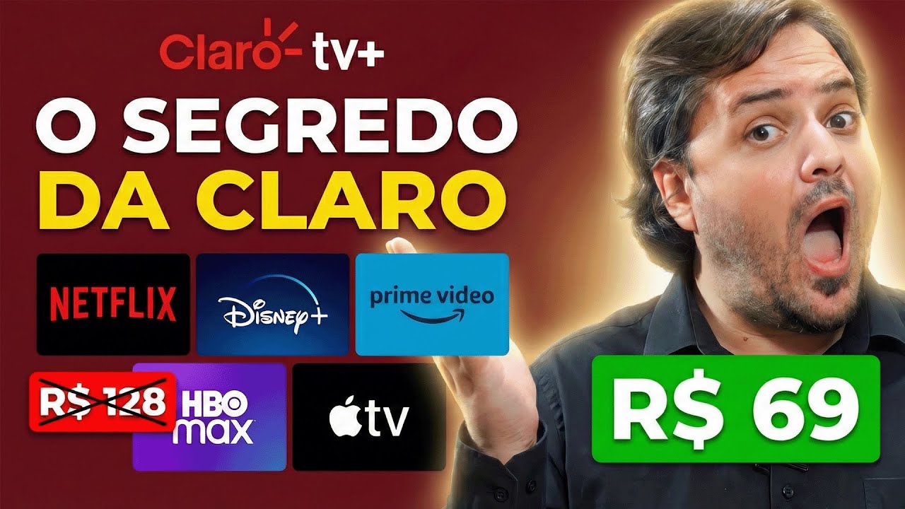 A Claro NÃO QUER que você saiba! TODOS OS STREAMINGS POR R$ 69? (Netflix, HBO, Disney, Prime, Apple)