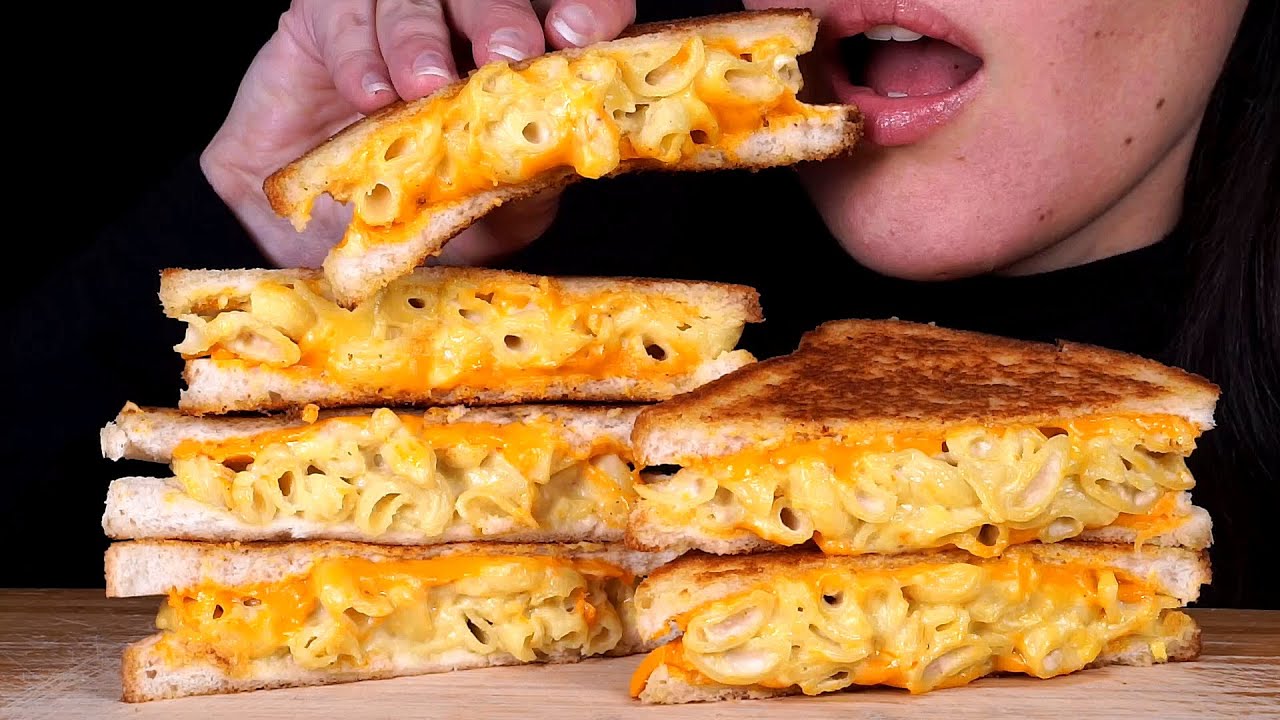 ASMR: Mac & Cheese Grilled Cheese Sandwich ~ Vegan (No Talking)