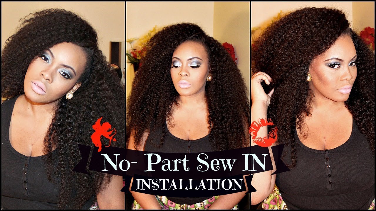 No-Part Sew IN Installation Tutorial with Sway Hair - KINKY TEXTURE