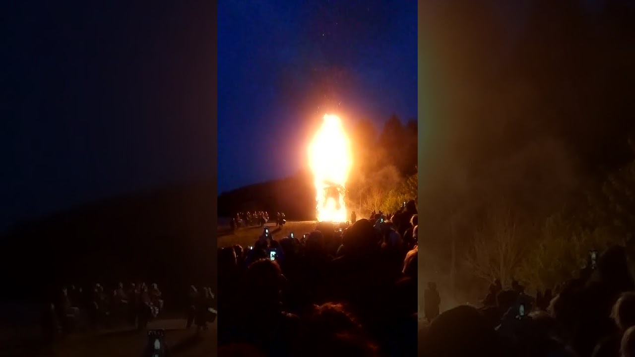 Wickerman burning heathen ritual