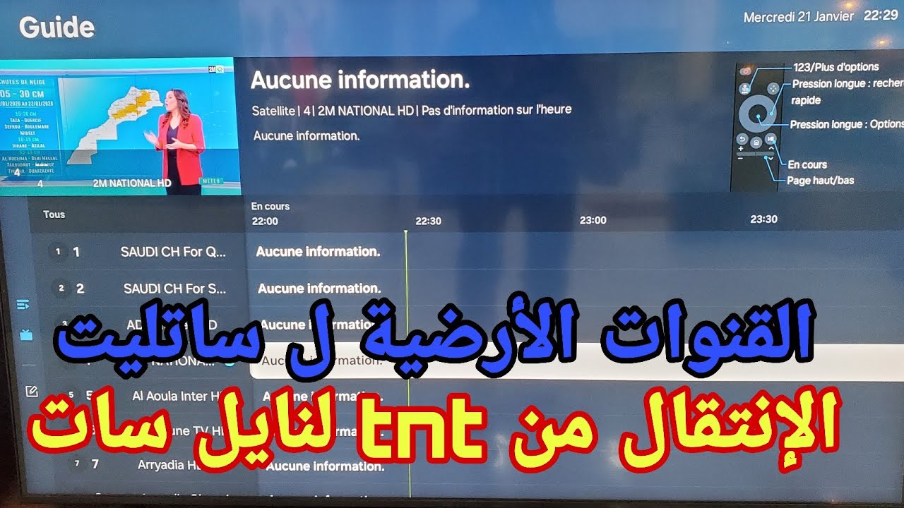 الانتقال من الأرضية المغربية tnt إلى النايل سات 