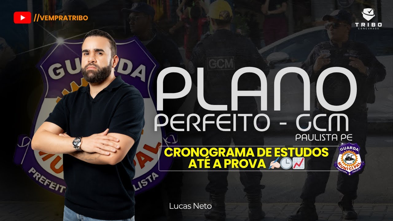 GCM PAULISTA PE: O PLANO PERFEITO – COMO MONTAR SEU CRONOGRAMA DE ESTUDOS ATÉ A PROVA! ✍🏻🕒📈