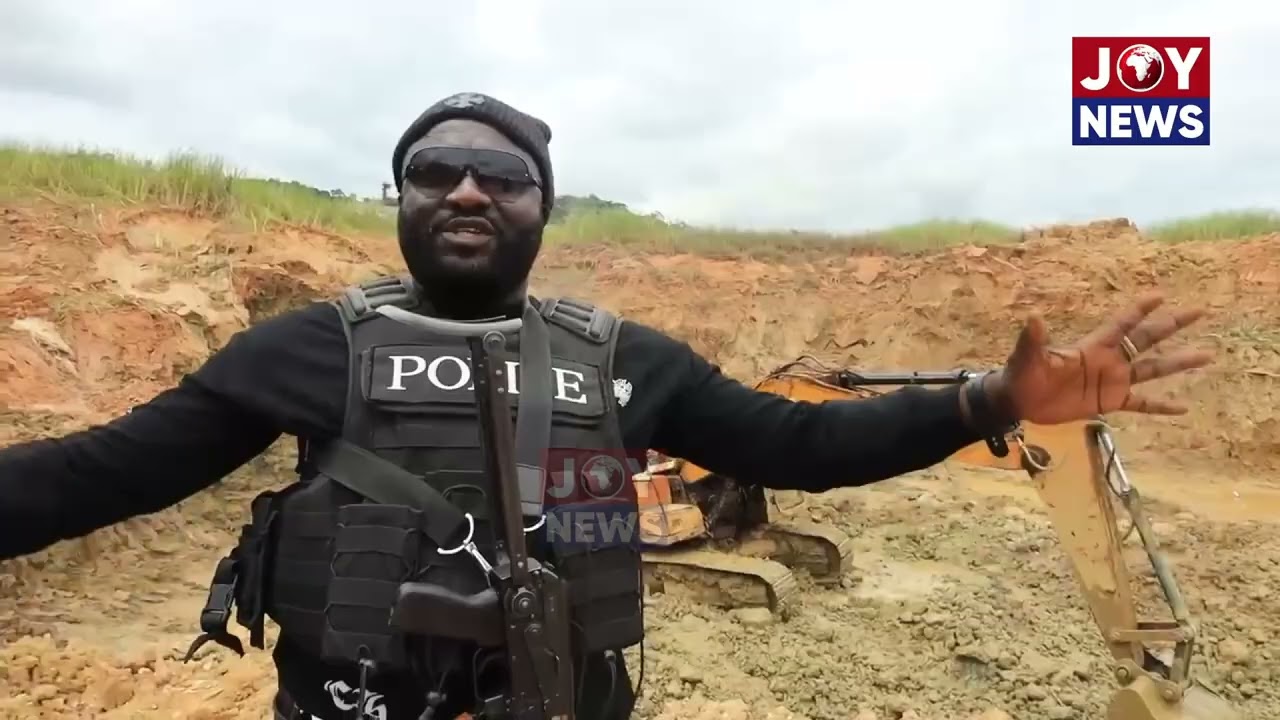 IGP storms Esaase Bontefufuo town, impounds excavators in fresh anti-galamsey operation