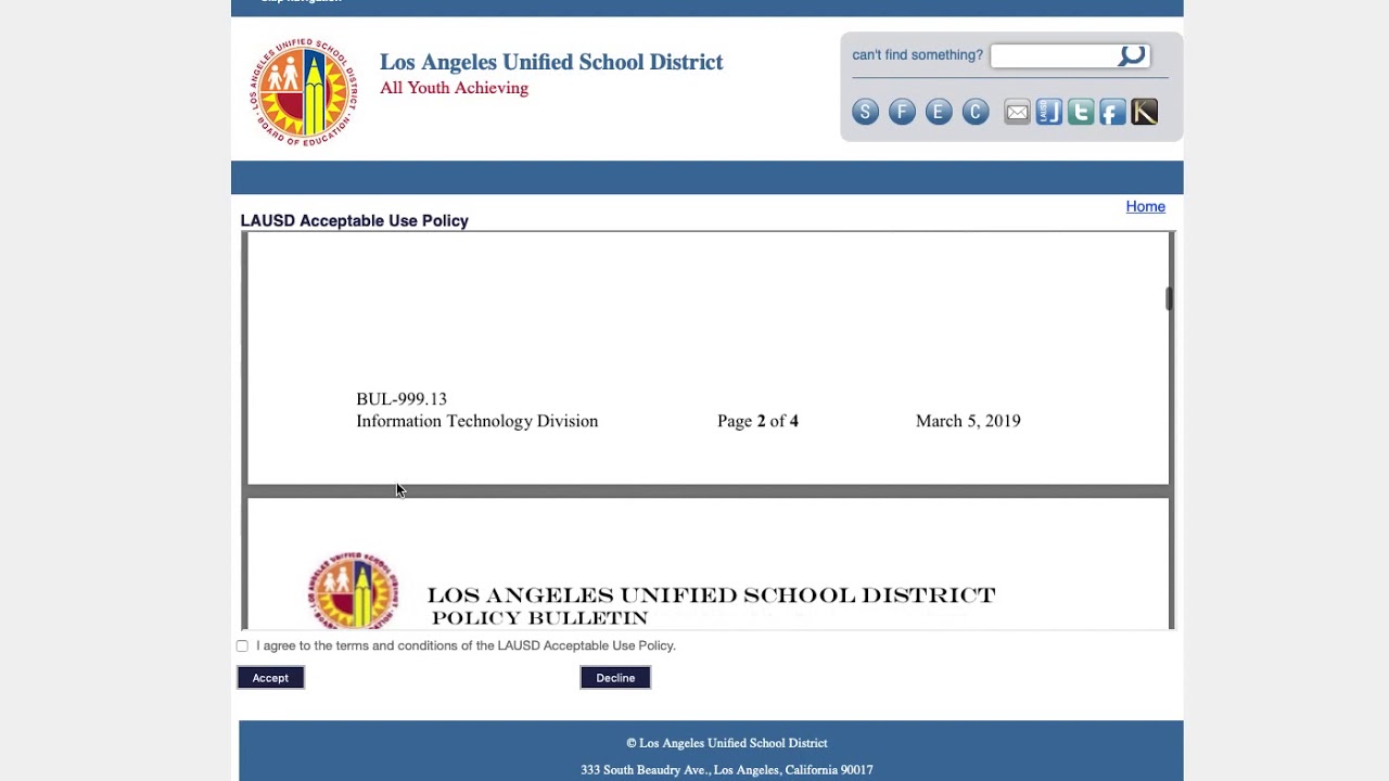 First Steps to Give Students Access to Schoology LAUSD