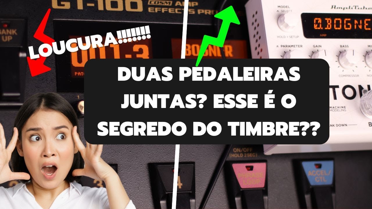 LOUCURA! LIGUEI DUAS PEDALEIRAS JUNTAS PRA TE MOSTRAR O SEGREDO DO TIMBRE! TONEX E BOSS GT-100 !
