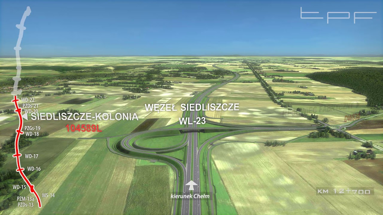 Wizualizacja S12 Piaski - Chełm odc. 2