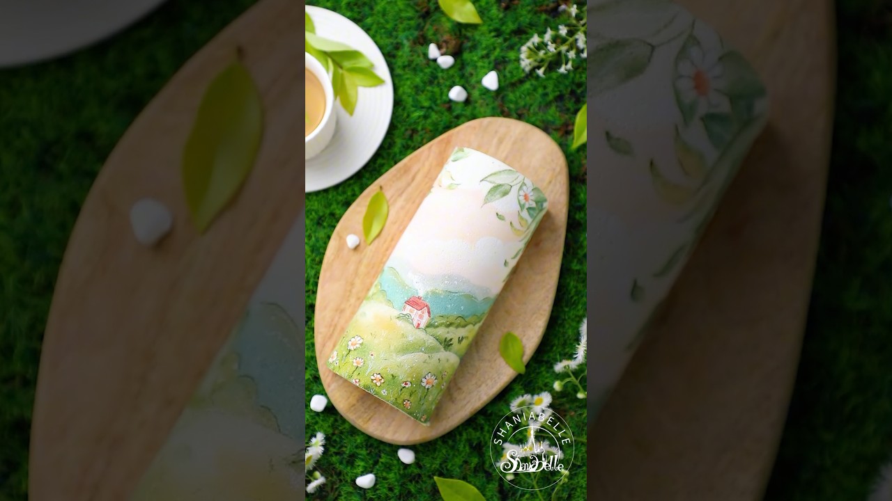 ⛰️Съедобное искусство | Мастер-класс по созданию рулета ✨#cakeroll #swiss #cakeart #cakedesign