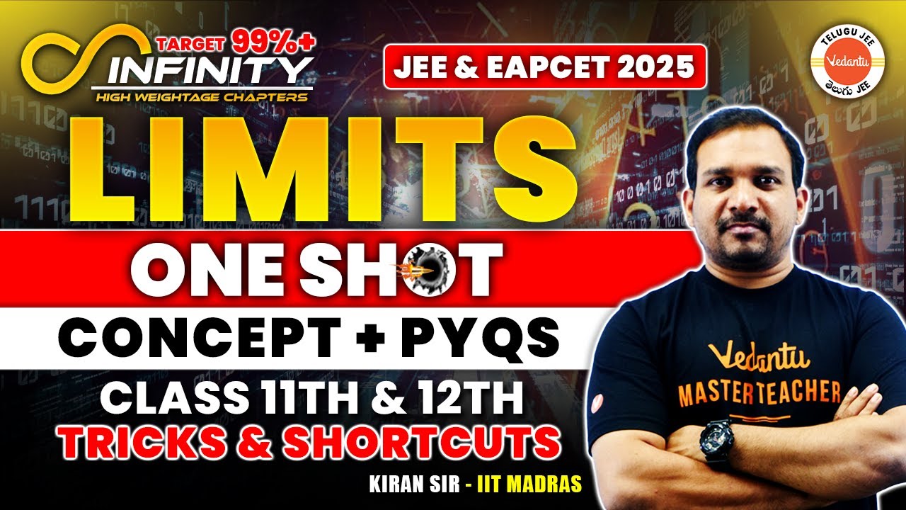 Limits - One Shot | Concept + PYQs | 11th & 12th | JEE & EAPCET 2025 Maths | AP & TS | Kiran Sir