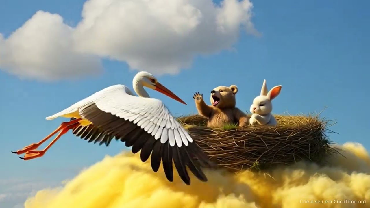 Célia, a Cegonha, e a Nuvem de Algodão