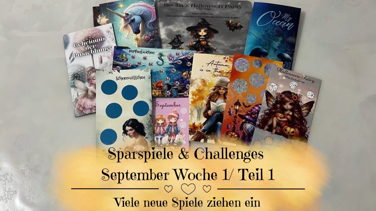 🦋Sparspiele & Challenges September Woche 1/ Teil 1 | Neue Spiele ziehen ein | Umschlagmethode 🦋