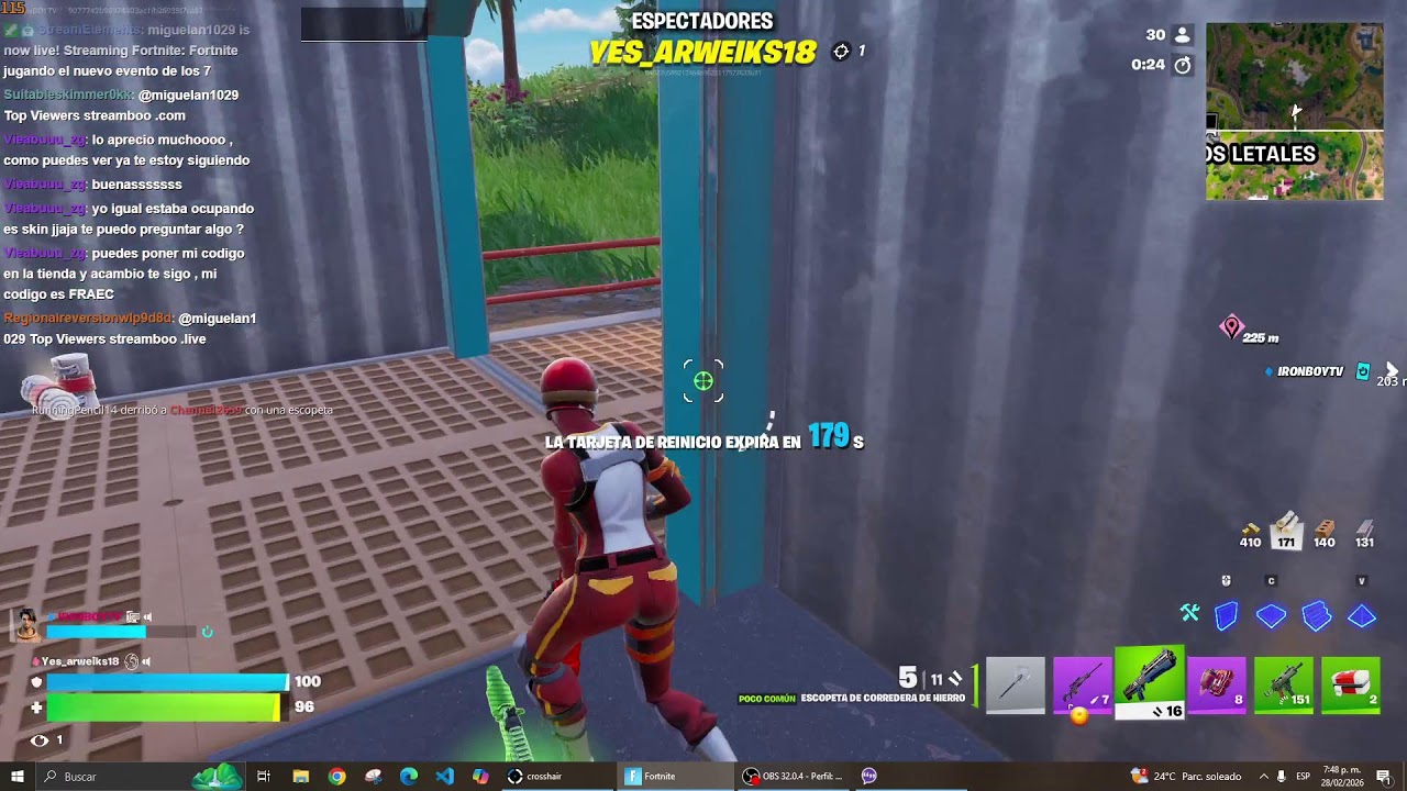 Fortnite jugando el nuevo evento de los 7