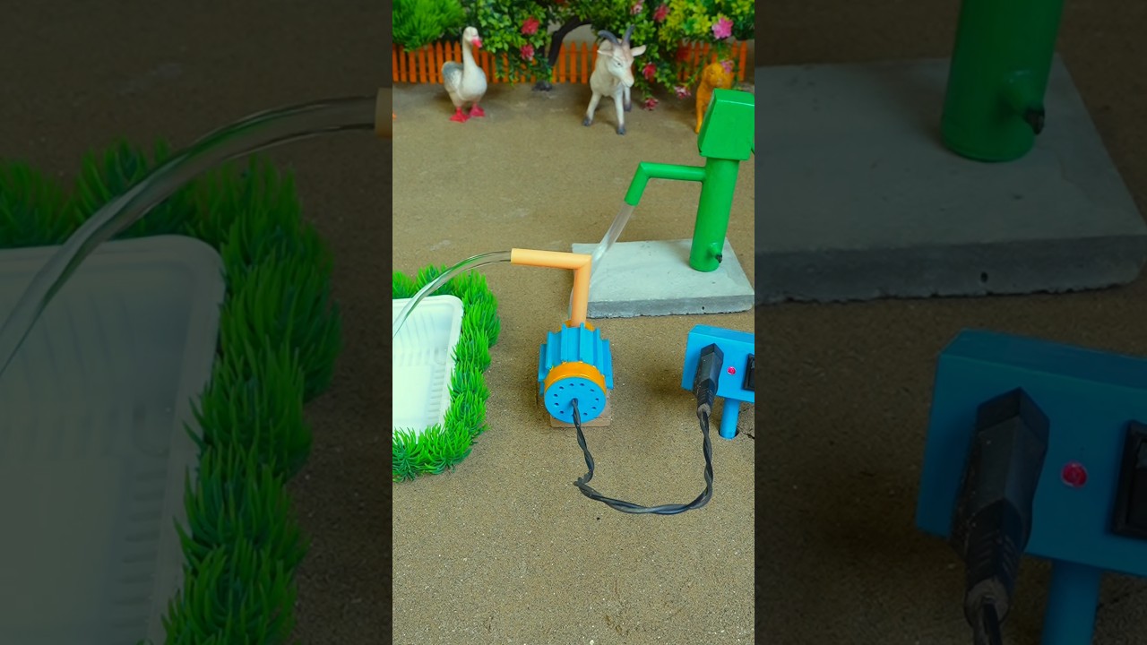 Mini hand pump project water with supply motor drinks sheep duck for farm #waterpump #shorts #662