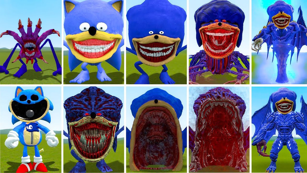 EVOLUTION OF SHIN SONIC BLUE AND SHIN SONIC TAPE IN POPPY PLAYTIME IN Garry's Mod!