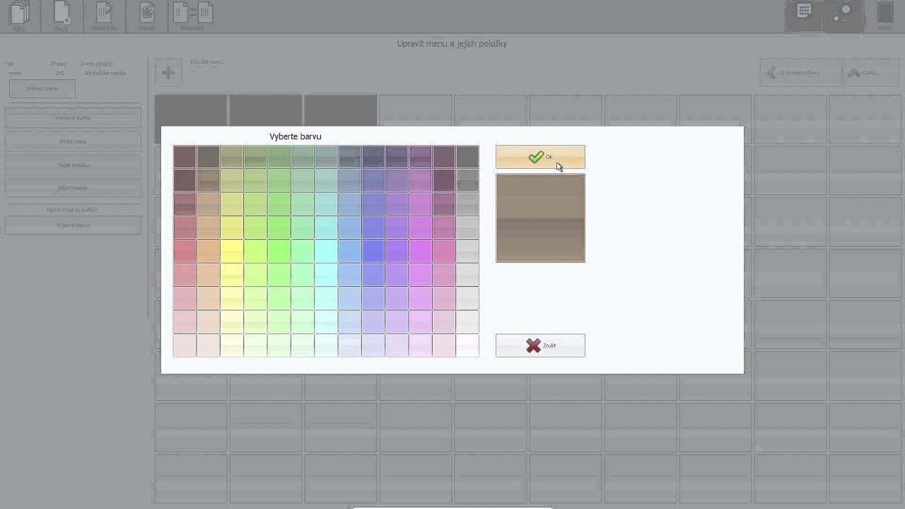 7. Editace menu