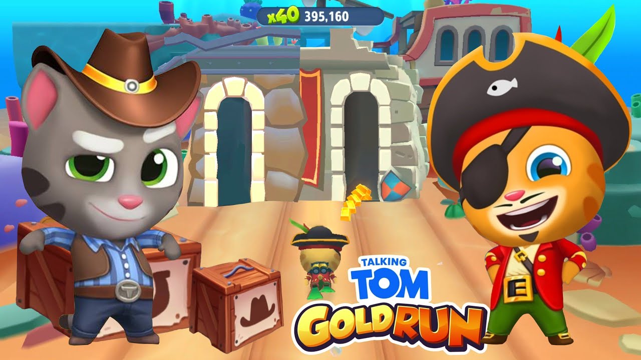 Talking Tom Gold Run - Cowboy Tom vs Pirate Ginger // Medieval update 2017 vs 2021 Gameplay 🦜🤠
