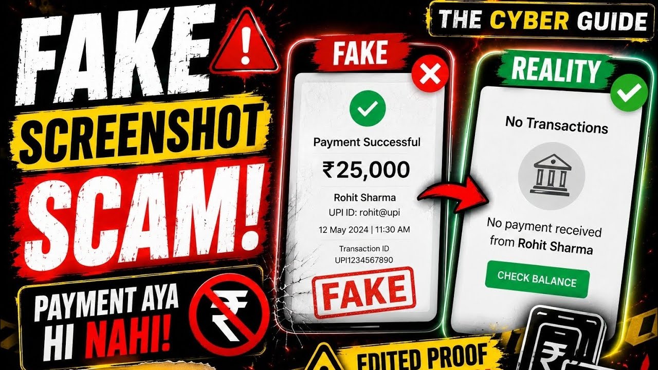 Fake Payment Screenshot Scam 😳 | Payment Never Arrived 💸 | The Cyber Guide