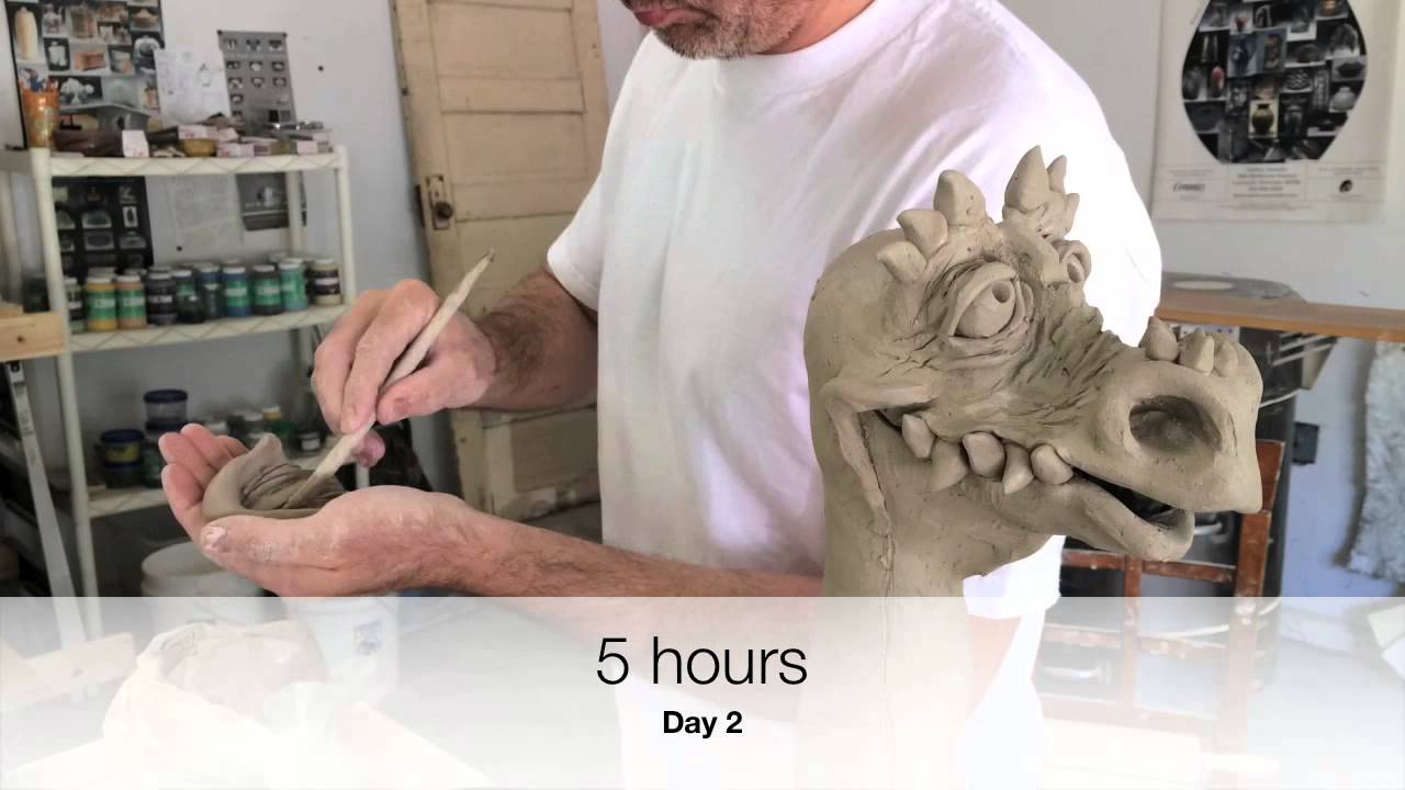 Sculpting a dragon time lapse FINAL
