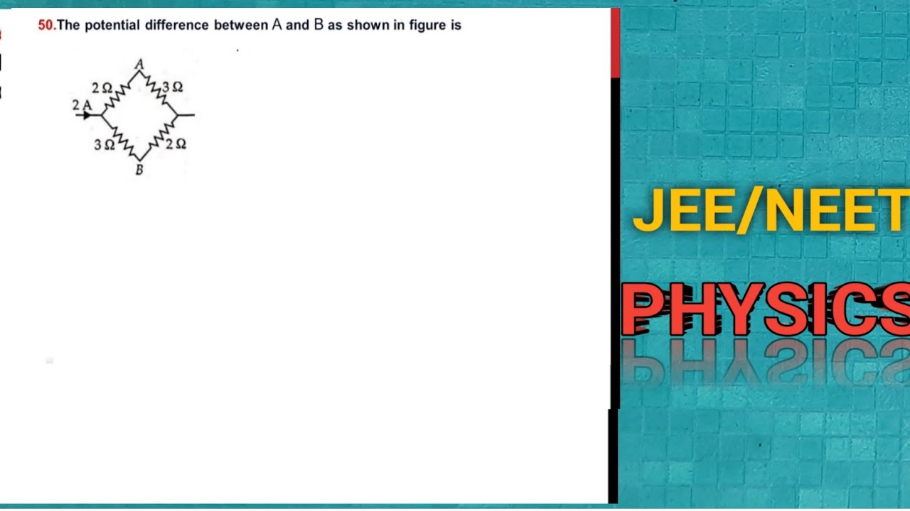 The potential difference between A and B is