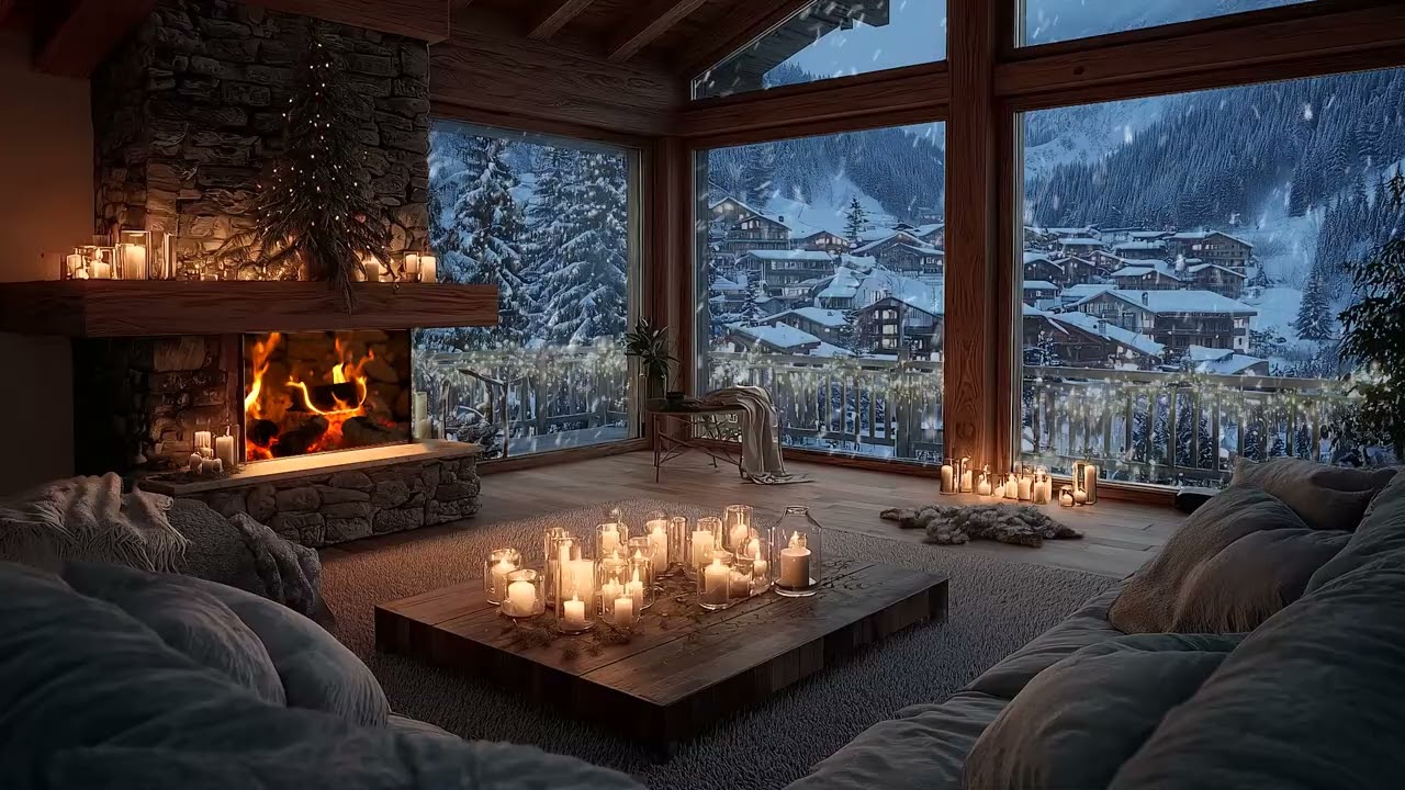 White Lounge Snowy Night Piano | Gentle Piano Music for Sleep, Focus & Relax