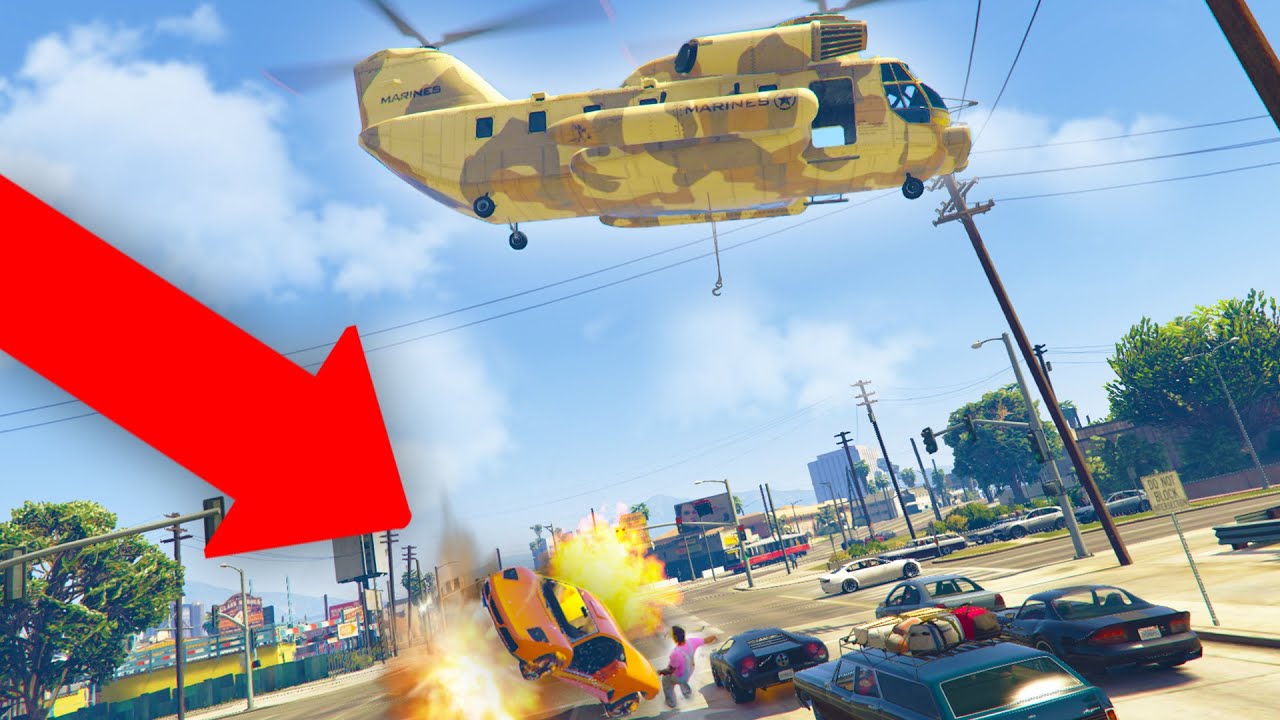 DROPPING CARS FILLED WITH STICKY BOMBS ON PEOPLE! | GTA 5 THUG LIFE #329