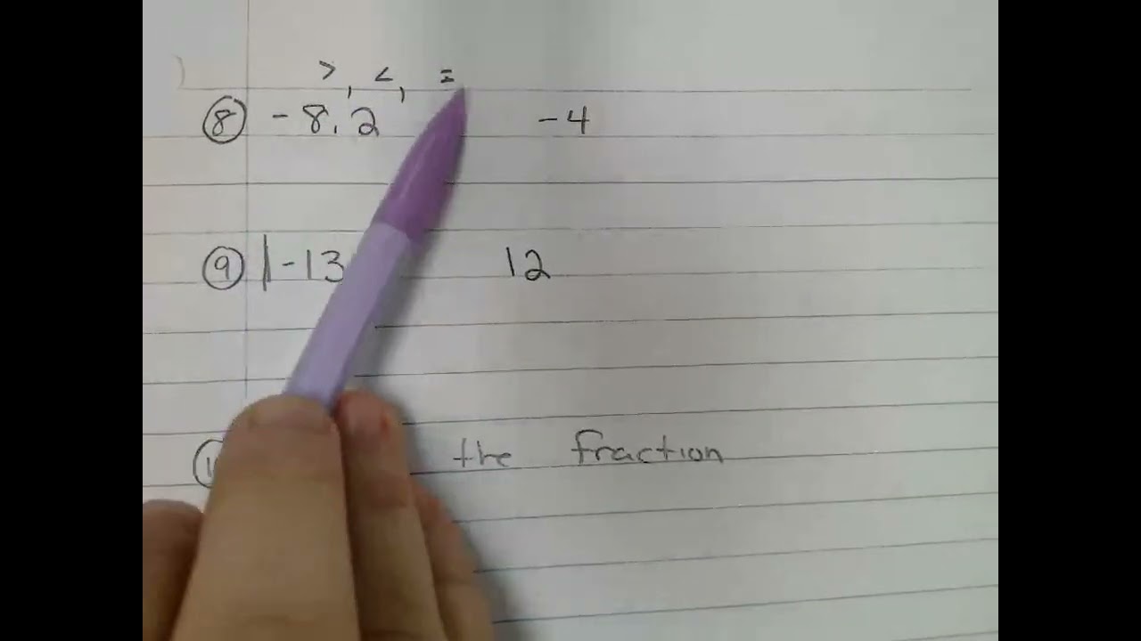 Pre Algebra Mid term Part 1
