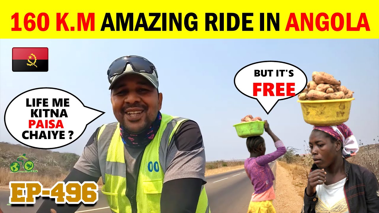AMAZING 160 KM ANGOLA CYCLE RIDE  | WEALTHY VS RICH Explained CYCLE BABA Ep.496