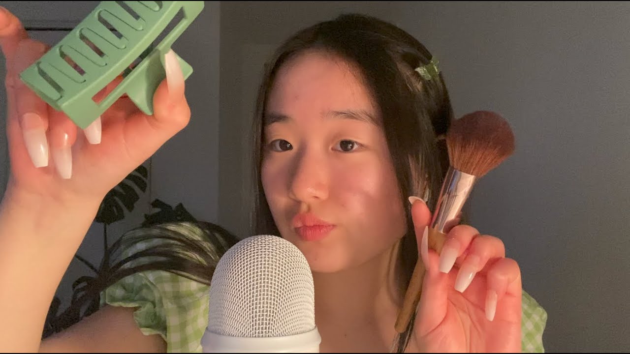ASMR spring does your makeup fast I layered sounds, mouth sounds, personal attention