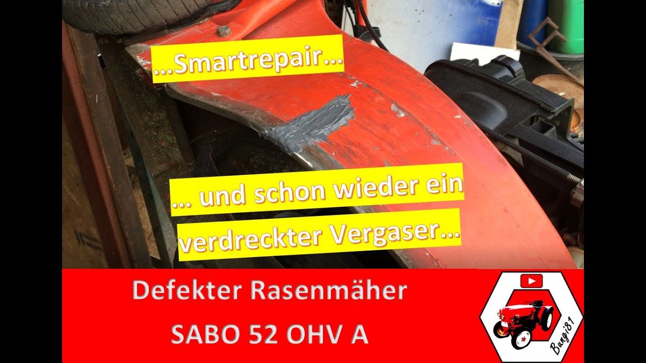 Rasenmäher läuft nicht | Smartrepair am Rasenmäher | SABO 52 OHV A reparieren