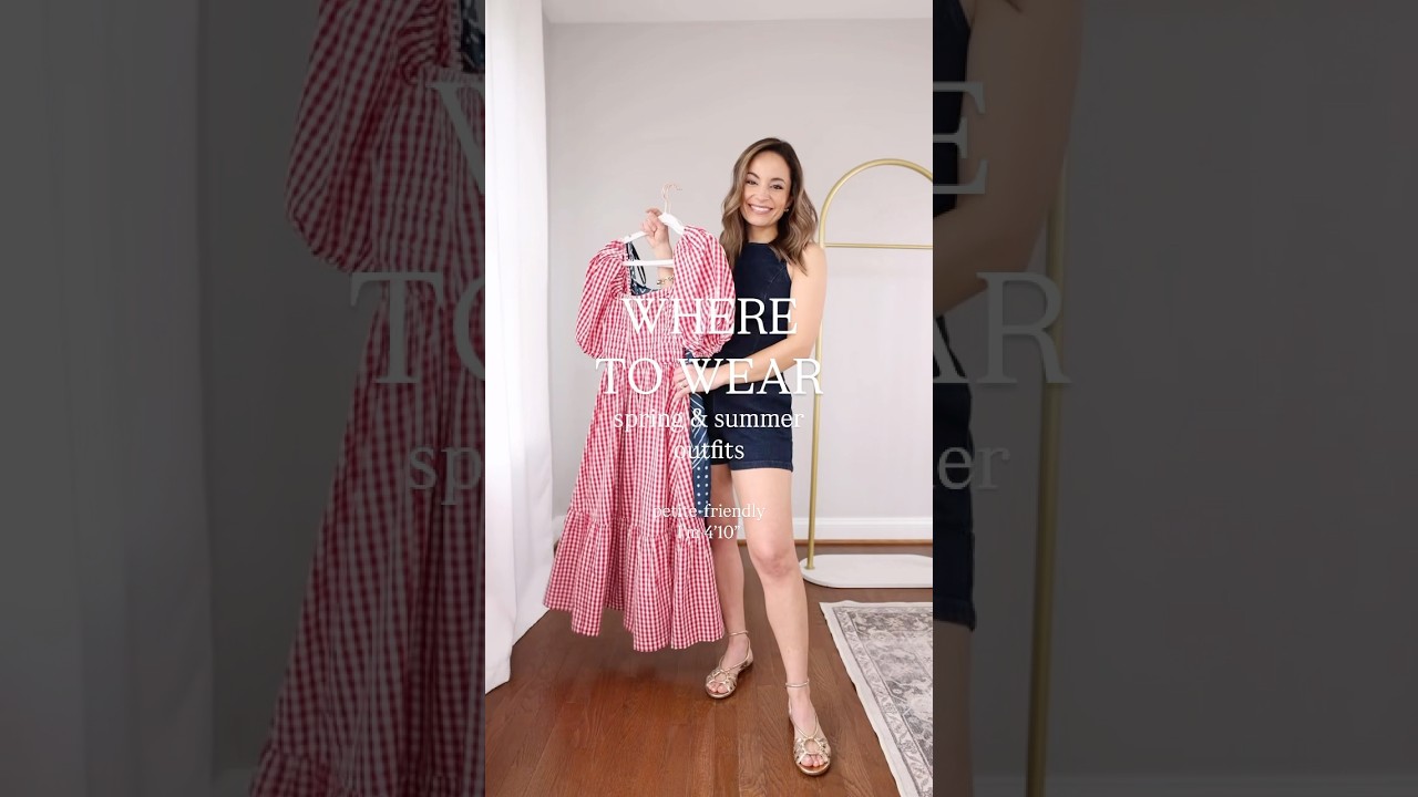 Where to wear spring and summer outfits! Petite-friendly shown unaltered on me at 4&rsquo;10&rdquo;.