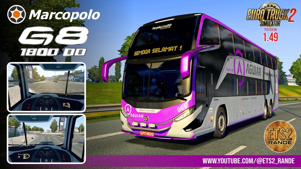 Marcopolo G8 1800 DD ETS2 1.49 Bus Mod LHD+RHD