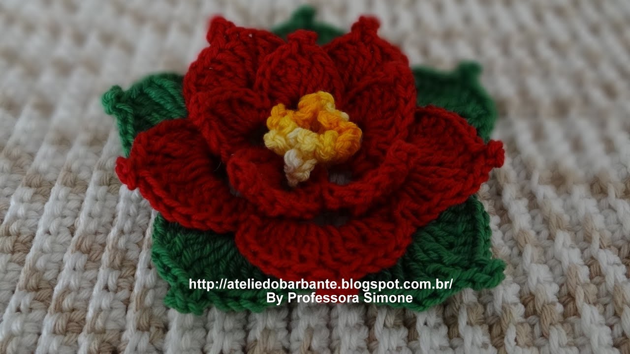 Passo a Passo Flor de Natal parte 1 - Professora Simone