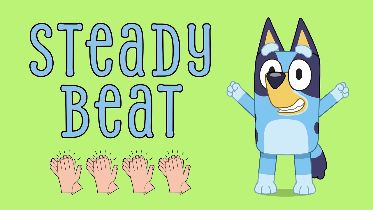 Kindergarten Music | Easy Bluey Pulse Exercise for Kids | Clap, Tap & Count a Steady Beat