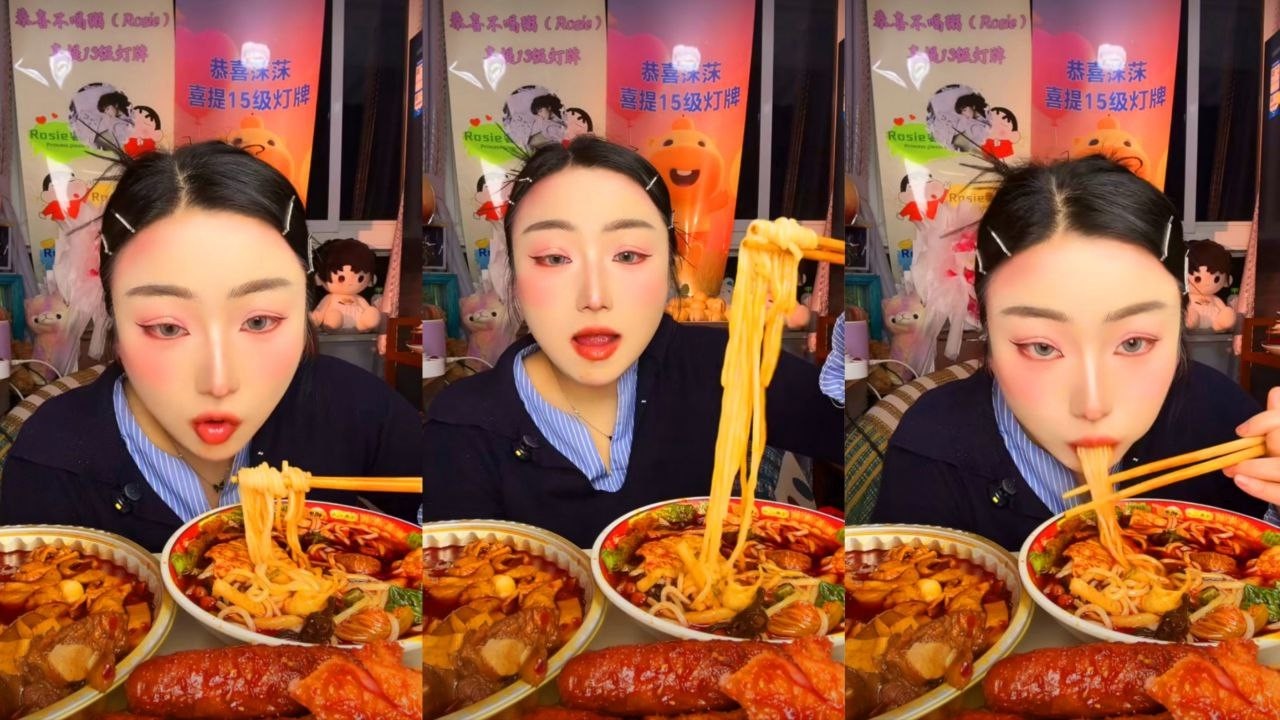 ASMR SPICY KOREAN NOODLES & FATTY PORK MUKBANG (EXTREME SLURPING SOUNDS) EATING SHOW